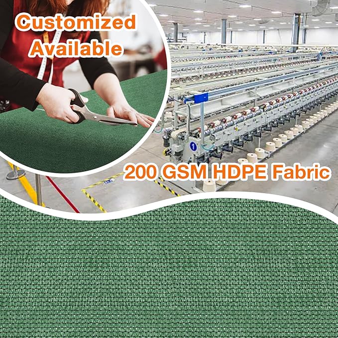 Artpuch Outdoor Pergola Shade Cover 7' X 15' Sun Shade Cloth with Grommets, 90% UV Protection Canopy Patio Privacy Screen (Customized Available) GN107, Green