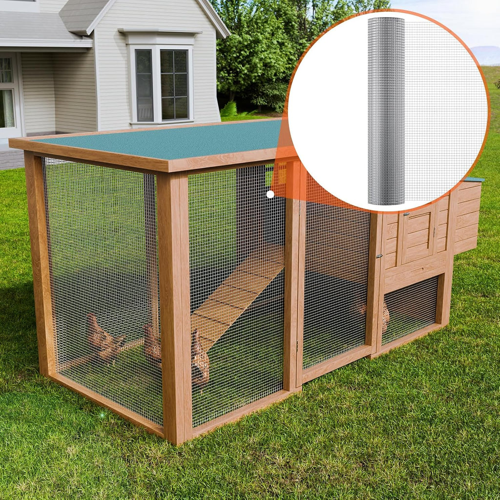 VEVOR Hardware Cloth, 1/2 inch 36in x 50 ft 19 Gauge, Hot Dipped Galvanized Wire Mesh Roll, Chicken Wire Fencing, Wire Mesh for Rabbit Cages, Garden, Small Rodents