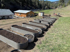 A ANLEOLIFE Set of 14, 18 Inch Tall Raised Garden Beds Kit, Heart-Shaped, Large Oval & Round Metal Planters – Ideal for Backyard Vegetables Flowers Herbs, Quartz Grey