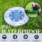 SOLPEX Solar Ground Lights, 12 Pack Solar Lights Outdoor Waterproof, 8 LED Solar Powered Landscape Lighting for Garden Yard Patio Pathway Driveway Walkway (Cool White)