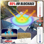 ColourTree 12' x 16' Turquoise Rectangle CTAPS16 Sun Shade Sail Canopy Mesh Fabric UV Block UPF50 - Commercial Heavy Duty - 190 GSM - 3 Years Warranty
