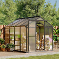 6x8 ft greenhouse, outdoor sliding door, polycarbonate greenhouse, main product view