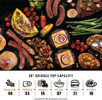 Blackstone 2287 Original 28” Omnivore Griddle with X-Braced Hood, Powder Coated Steel, Black