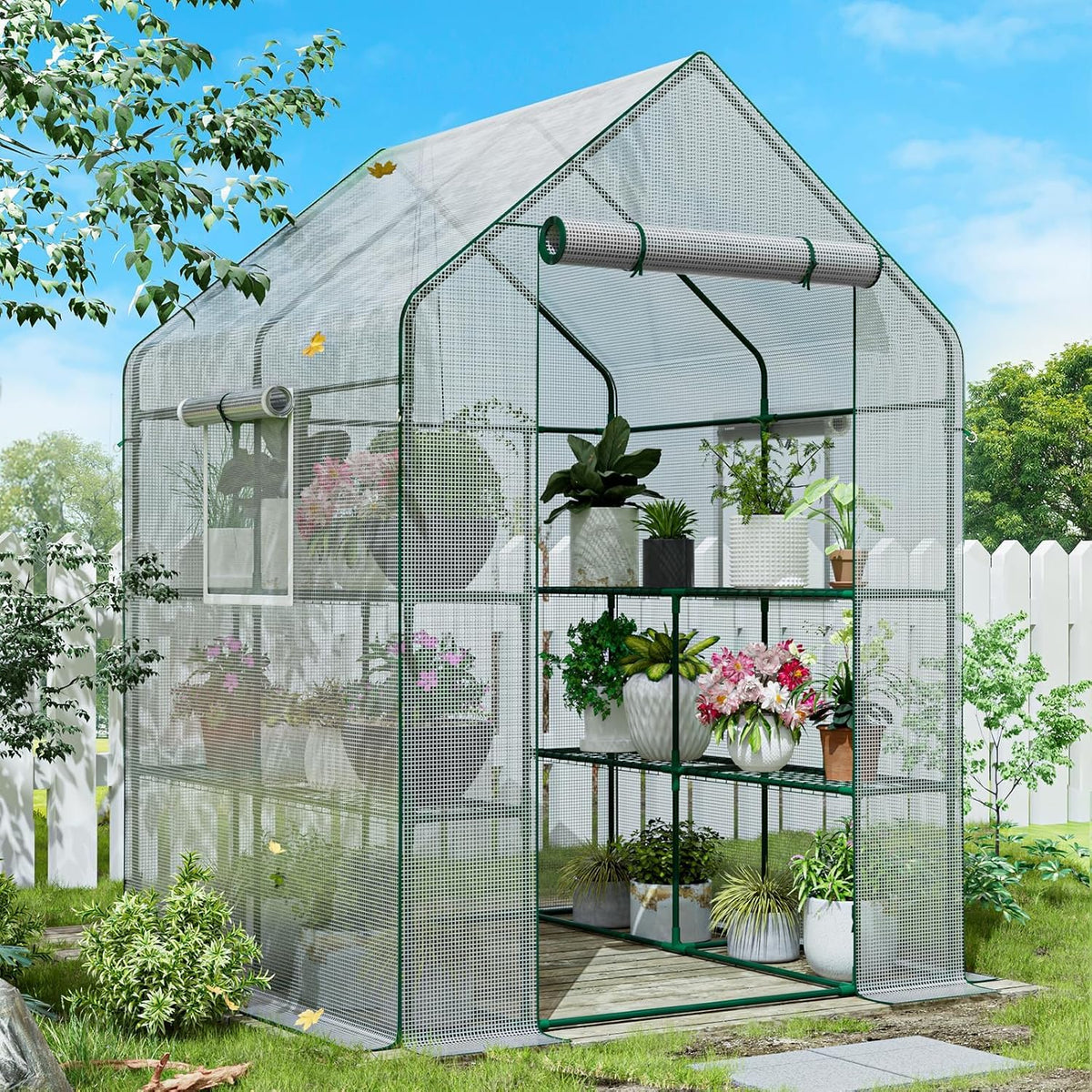 specilite 56×56×78inch walk-in greenhouse for outdoors garden plant, main product view
