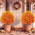 lunmon fall artificial topiary trees outdoor,24 inch, 2, main product view