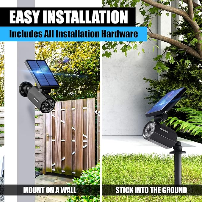 Bell+Howell Bionic Spotlight Motion Solar Spot Lights Outdoor Waterproof, Landscape Lights, Outdoor Solar Yard Lights Weather Resistant, Super Bright LED Lights, for Garden, Lawn As Seen On TV