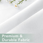 Patio Curtains Outdoor Waterproof 6 Panels - Windproof, Privacy, Weatherproof Outside Drapes for Gazebo Pergola Porch, Grommet Top and Tab Bottom, 54x95 Inch, White