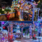 50ft LED Rope Lights Outdoor, 360 LED Connectable and Flexible Tube Lights with 8 Modes, Waterproof LED Rope Lighting for Garden Patio Bedroom Party Pool Indoor Outdoor Christmas Decor (White & Blue)