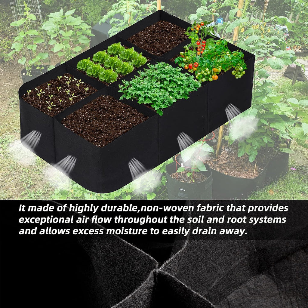 cjgq fabric raised garden bed 4x2x1ft garden grow, close-up detail