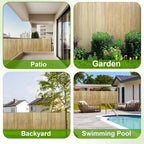bamboo slat fence 6ft h x 13ft l showing dimensions