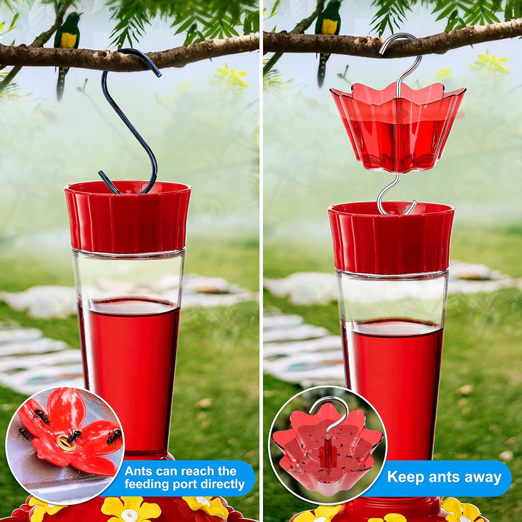 Hummingbird Feeder Ant Moats, 6 OZ x 2 Pack | Ant-Proof,Durable Ant Traps & Guards, Transparent Water Level, Easy to Install & Clean
