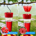 Hummingbird Feeder Ant Moats, 6 OZ x 2 Pack | Ant-Proof,Durable Ant Traps & Guards, Transparent Water Level, Easy to Install & Clean