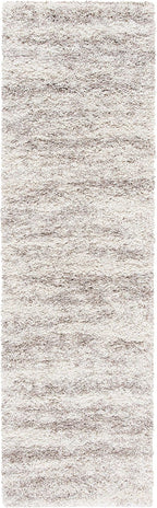 SAFAVIEH Hudson Shag Collection Runner Rug - 2'3" x 6', Ivory & Beige, Modern Design, Non-Shedding & Easy Care, 2-inch Thick Ideal for High Traffic Areas in Living Room, Bedroom (SGH206B)