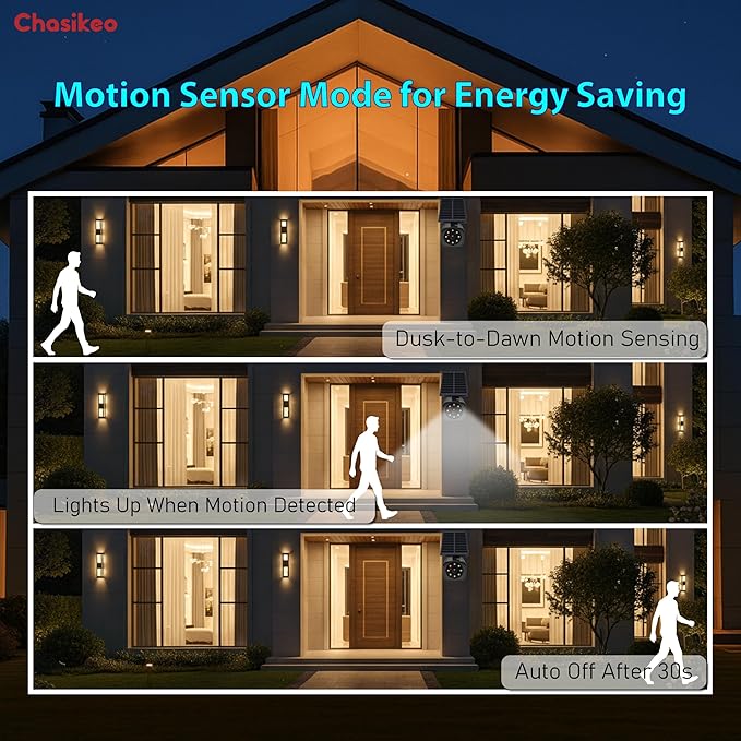 Solar Motion Light Outdoor, Solar Spotlight with Motion Sensor, IP67 Waterproof Solar Power Security Light, 360° Rotatable for Garden, Yard, Pathway, Fence, Driveway, 1200LM(1 Pack)