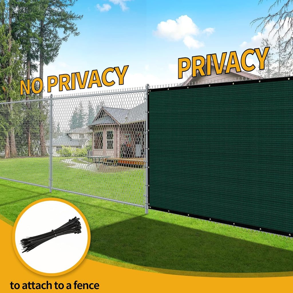 nexcover privacy fence – 5' x 50' heavy, front angle view