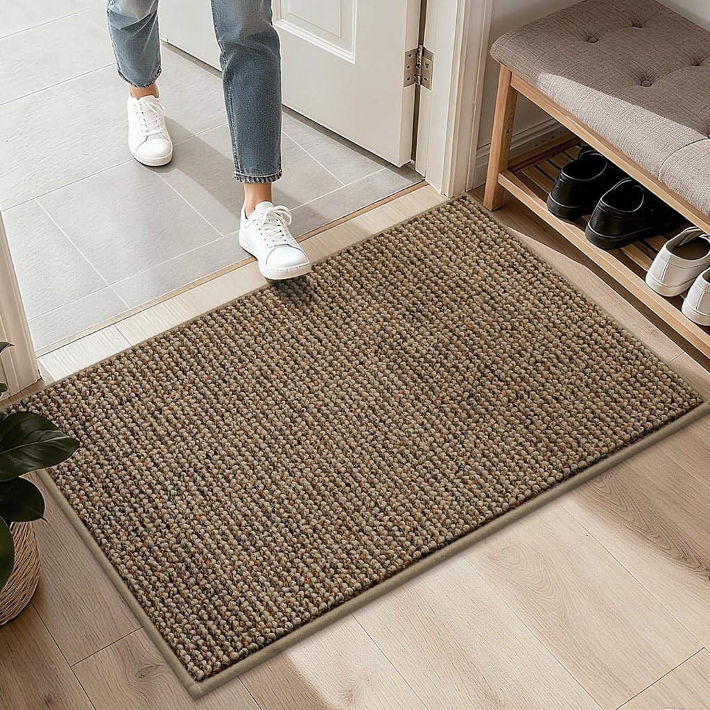 BEQHAUSE 2x3 Entryway Rug Indoor Door Mat Non-Slip Washable, Taupe | Hallway Rugs Absorbent & Stain Resist Hall Carpet Runner Rugs for Entryway, Front Door Floor Mats Laundry Room Rugs for Entry