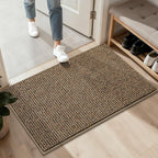 BEQHAUSE 2x3 Entryway Rug Indoor Door Mat Non-Slip Washable, Taupe | Hallway Rugs Absorbent & Stain Resist Hall Carpet Runner Rugs for Entryway, Front Door Floor Mats Laundry Room Rugs for Entry
