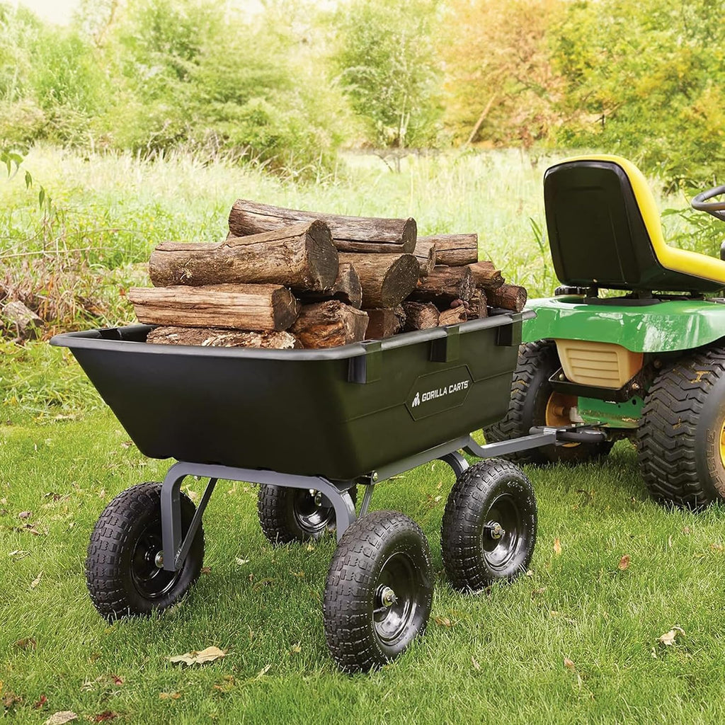 gorilla carts poly dump cart, 1200 lb. capacity, view 9