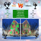 Christmas Lights Projector, Christmas Decorations Lighting Projector, with Timer Dynamic Led Xmas Tree Santa Claus Jingle Bells Lights, for New Year Party Garden Wall Outdoor Indoor Holiday Decor