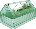 homdox 6x3x3ft galvanized raised garden bed with cover, main product view