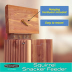 Pennington Cedar Squirrel Snacker Feeder, Squirrel Feeder, 2.75 LB | Hanging squirrel feeder, bird and squirrel feeder, eastern red cedar; mounts to tree, post or fence, keeps food dry