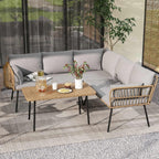 dwvo patio furniture set, 4 pieces outdoor patio, main product view