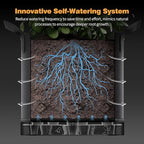 Self-Watering Grow Bags, 5-Pack 5 Gallon 420G Thick Nonwoven Fabric Pots with Reinforced Handles and Multi-Purpose Rings, for Low Stress Plant Training Fruits, Vegetables,and Flowers
