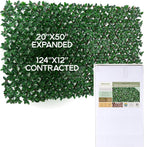 natrahedge 20''x50'' artificial privacy grass wall decor, laurel shown in use