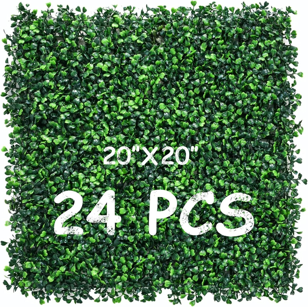20''x20'' 24 pieces artificial hedge boxwood panels uv, main product view