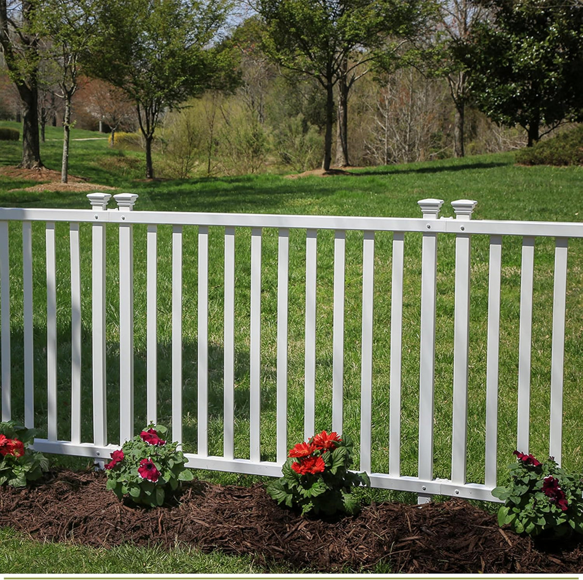 zippity baskenridge picket fence panels, white vinyl diy, main product view