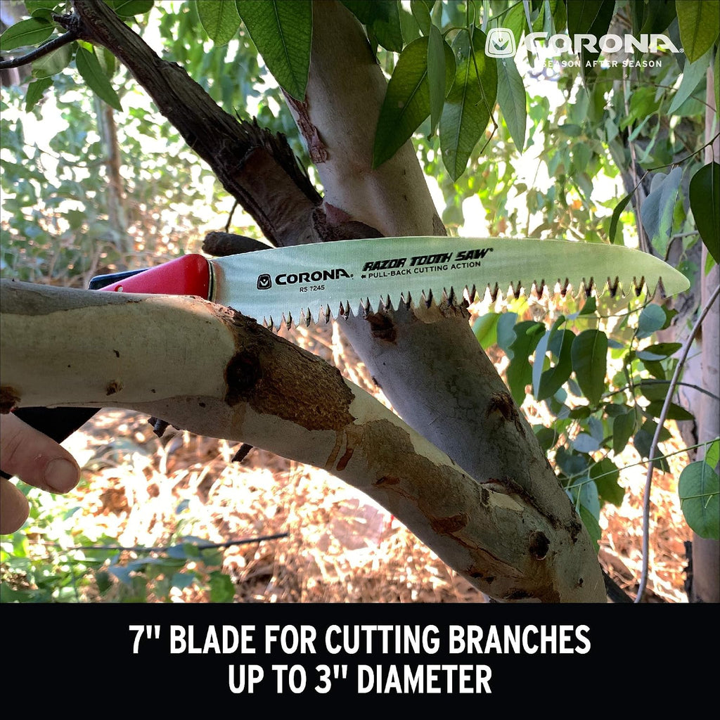 Corona RS 7245 Razor Tooth Folding Saw, 7-Inch Curved Blade, Steel
