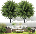 artificial cedar topiary ball tree with ground spike:, main product view