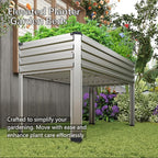 Galvanized Raised Garden Bed with Legs,48×24×30in Elevated Planter Box for Backyard,Outdoor Garden, Patio, Balcony, 350lb Capacity,Silver