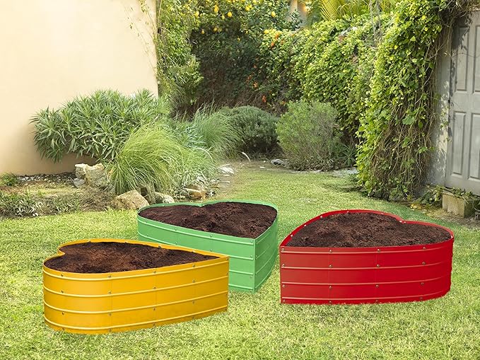 Plant & Plot Galvanized Raised Garden Beds Outdoor // Planter Raised Beds for Gardening, Vegetables, Flowers // Large Metal Garden Box (Light Green) // Tool-Free Assembly