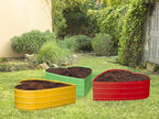 Plant & Plot Galvanized Raised Garden Beds Outdoor // Planter Raised Beds for Gardening, Vegetables, Flowers // Large Metal Garden Box (Yellow) // Tool-Free Assembly