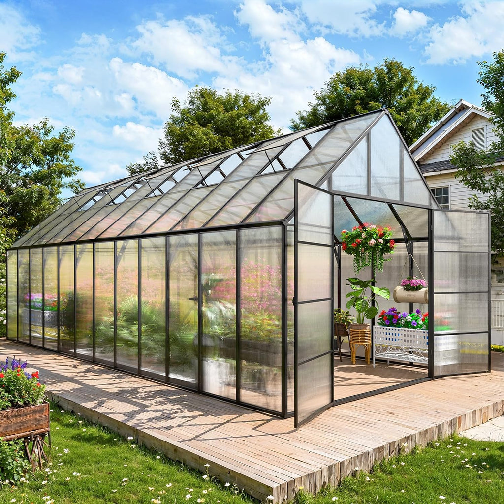 cdcasa 10x24 ft greenhouse for outdoors,large easy assembly, main product view