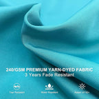 PURPLE LEAF 11 Feet Double Top Deluxe Square Outside Umbrella for Patio Offset Hanging Umbrella, Turquoise Blue