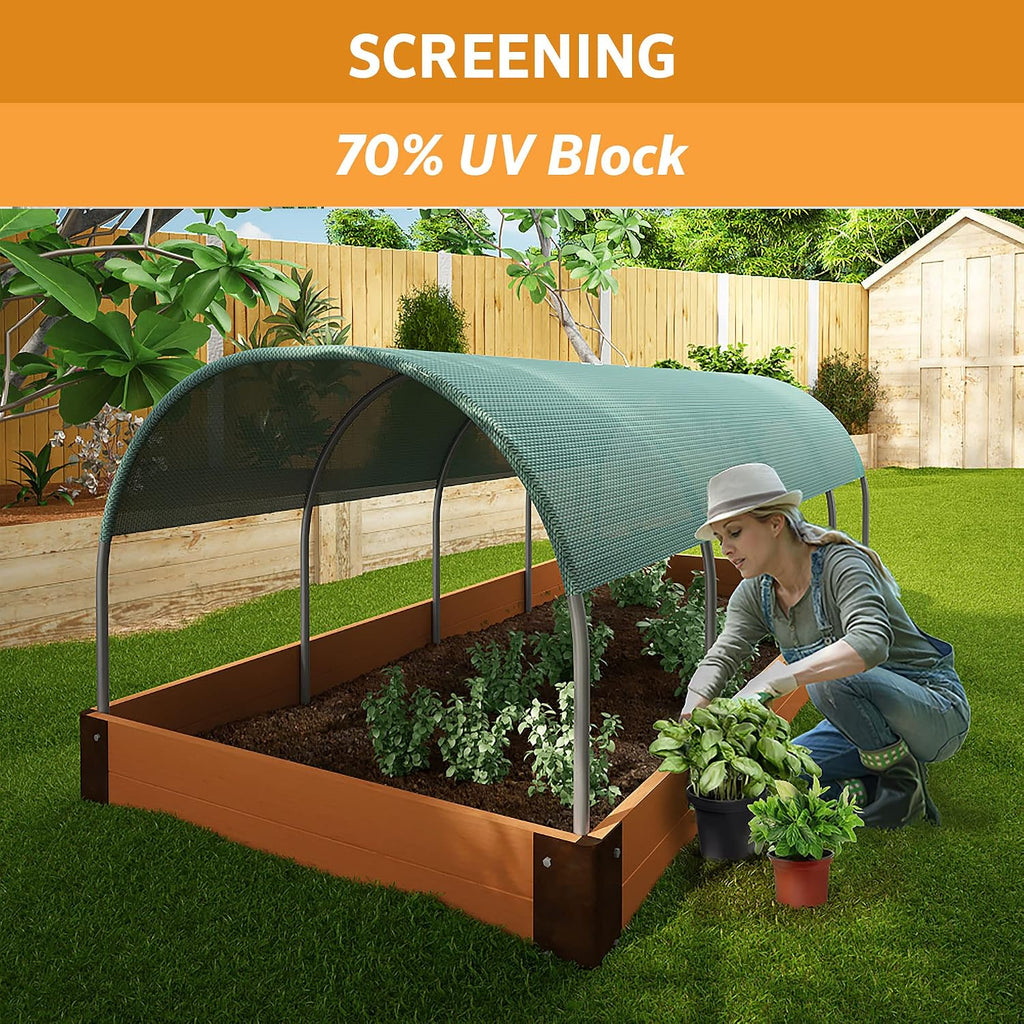 coolaroo 70% uv block prvacy & screening fabric showing dimensions