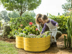 plant & plot galvanized raised garden beds outdoor shown in use