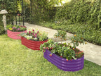 Plant & Plot Galvanized Raised Garden Beds Outdoor // 4×2×1 ft Planter Raised Beds for Gardening, Vegetables, Flowers // Large Metal Garden Box (Red) // Patented Tool-Free Design
