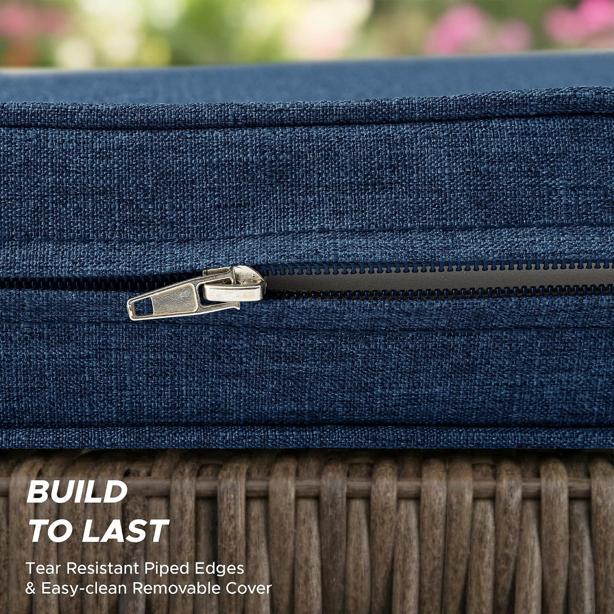 outdoor bench cushion, 48 x 16 inch, navy, package contents