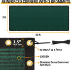 nexcover privacy fence – 5' x 50' heavy, close-up detail