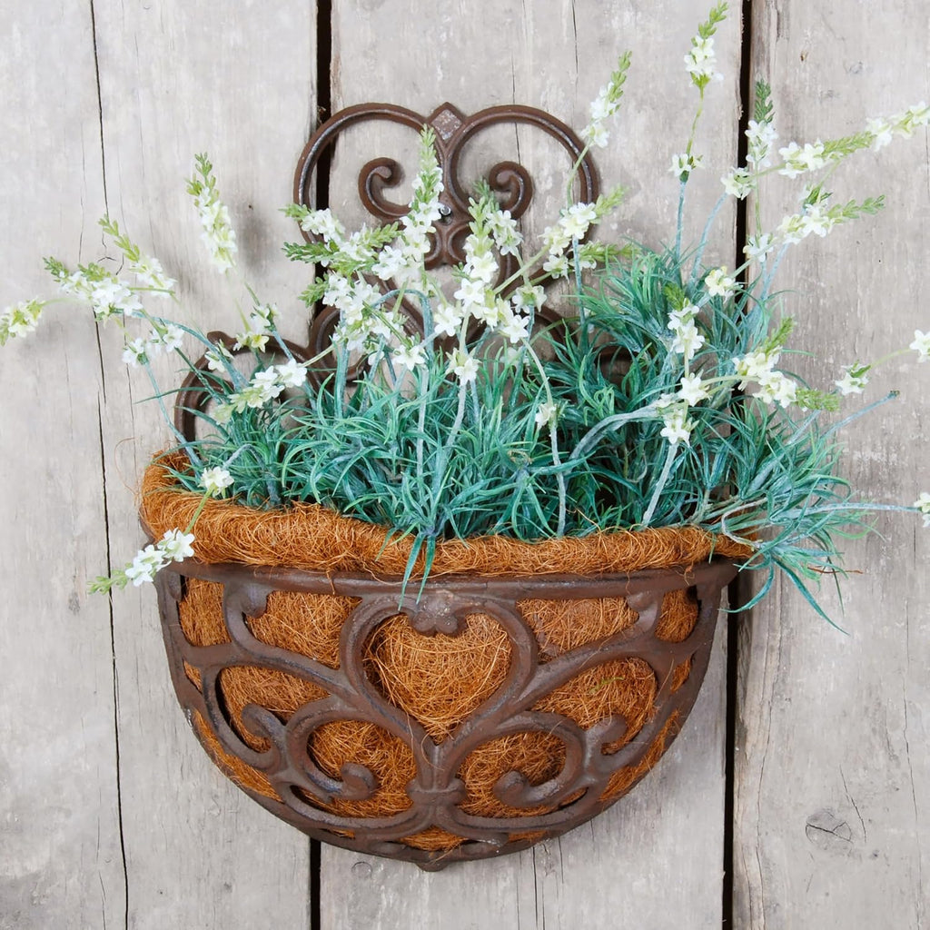 Esschert Design USA BPH51 Half Round Cast Iron Wall Planter