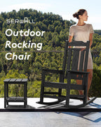 serwall oversized outdoor rocking chair, hdpe patio rocking, package contents