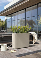 Veradek Demi Series Span Planter for Front Porch, Patio, Backyard | Durable Plastic-Stone Composite Material | Modern Décor for Shrubs, Flowers