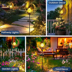 Fairy Garden Solar Lights Outdoor Moon Stakes, Waterproof Outdoor Metal Decor Gifts for Women Mom, Art Moon Sculpture for Yard, Patio, Garden, Porch, 1 Pack