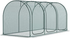 outsunny 9' x 4' crop cage plant protection, view 9