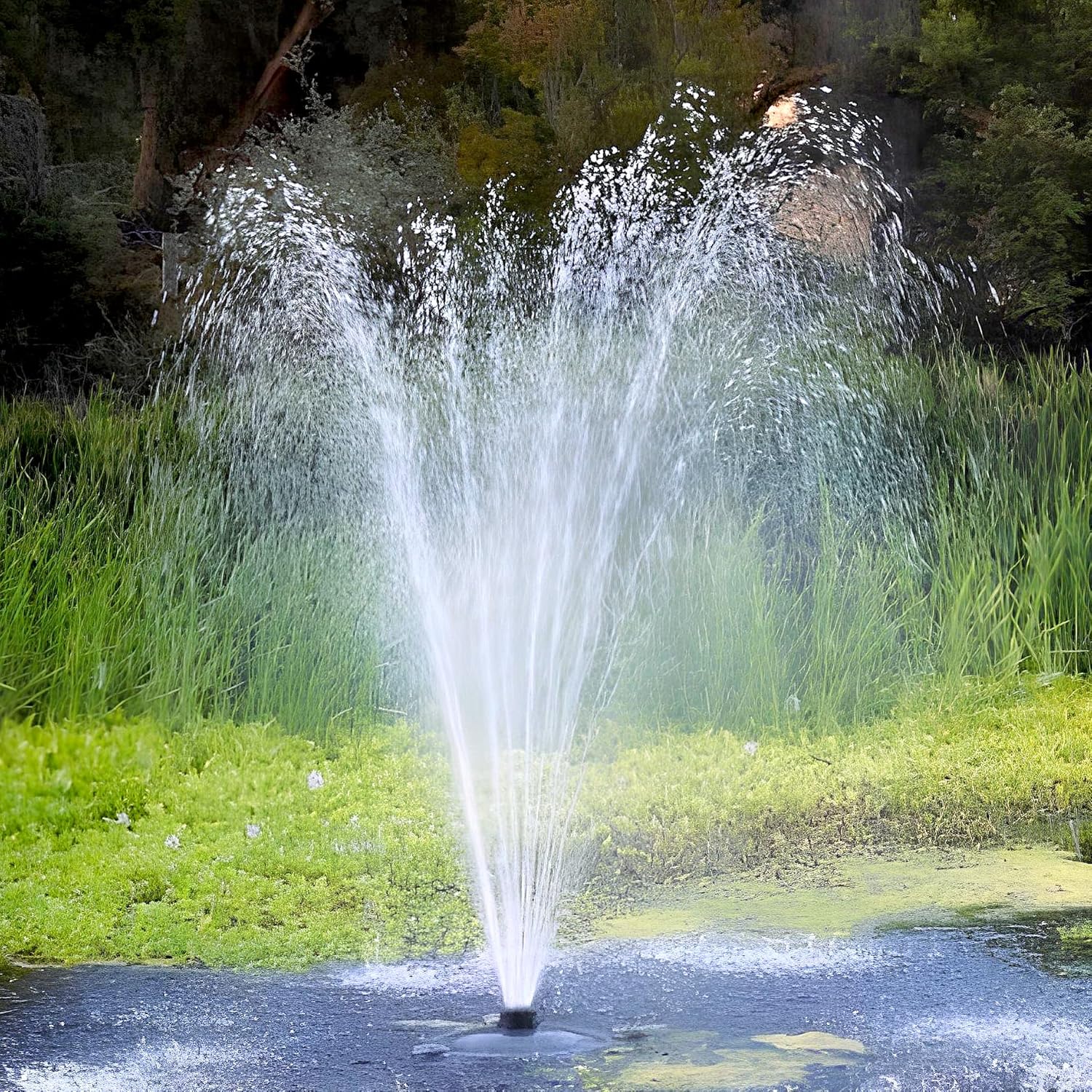 FT 14000 Floating Pond Fountain and Aerator Complete Kit with 14,000 GPH Pump, 100 Foot Power Cord, 3 Spray Styles | 100% US-Based Customer Service and Warranty