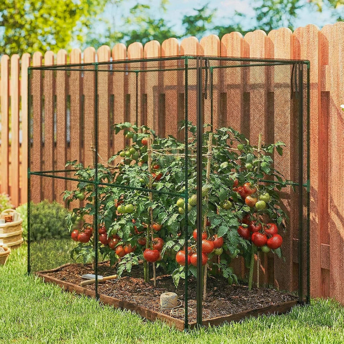 outsunny crop cage 6.6' x 3.3' x 5.2', view 9