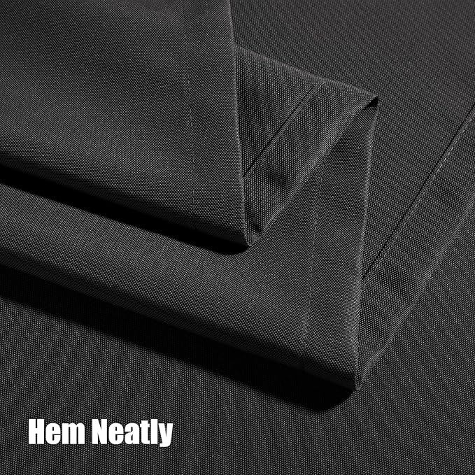 BONZER Waterproof Indoor/Outdoor Curtains for Patio Thick Privacy Wide Grommet Curtains for Bedroom, Living Room, Porch, Pergola, Cabana, 1 Panel, 110W x 120L inch, Charcoal
